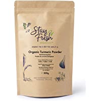Los mejores  - Stay Fresh Organics - Polvo orgánico de cúrcuma de 500 g - Bolsa ecológica